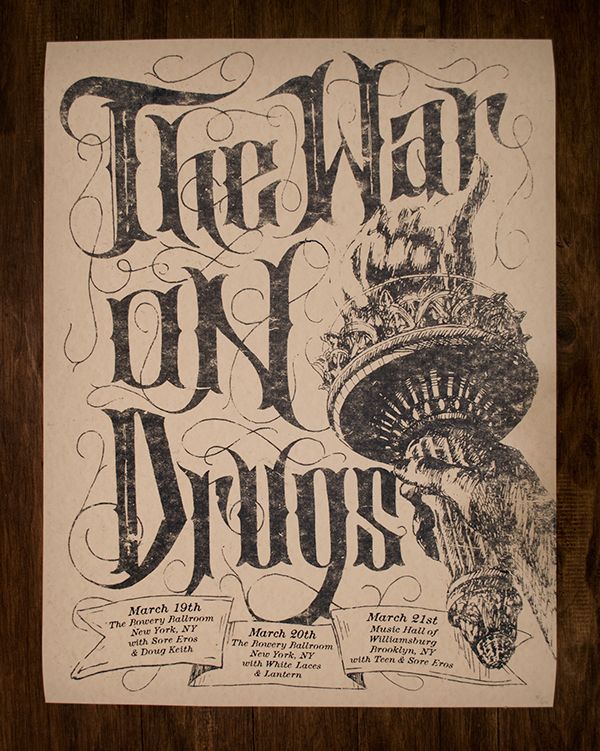 War On Drugs Gig Poster